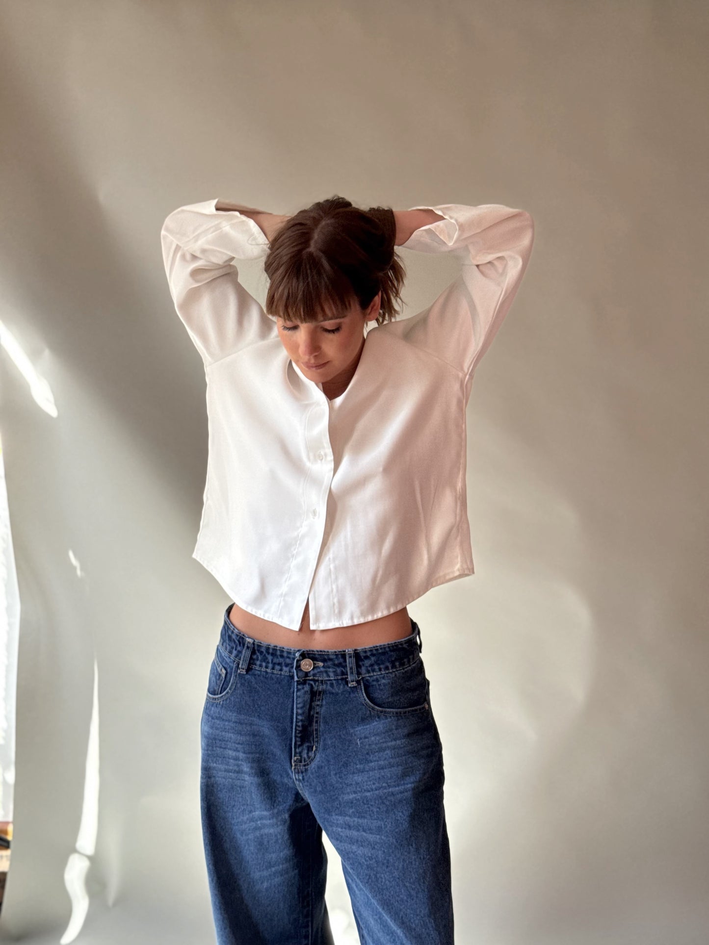 Jeans Wide Leg Azul Oscuro