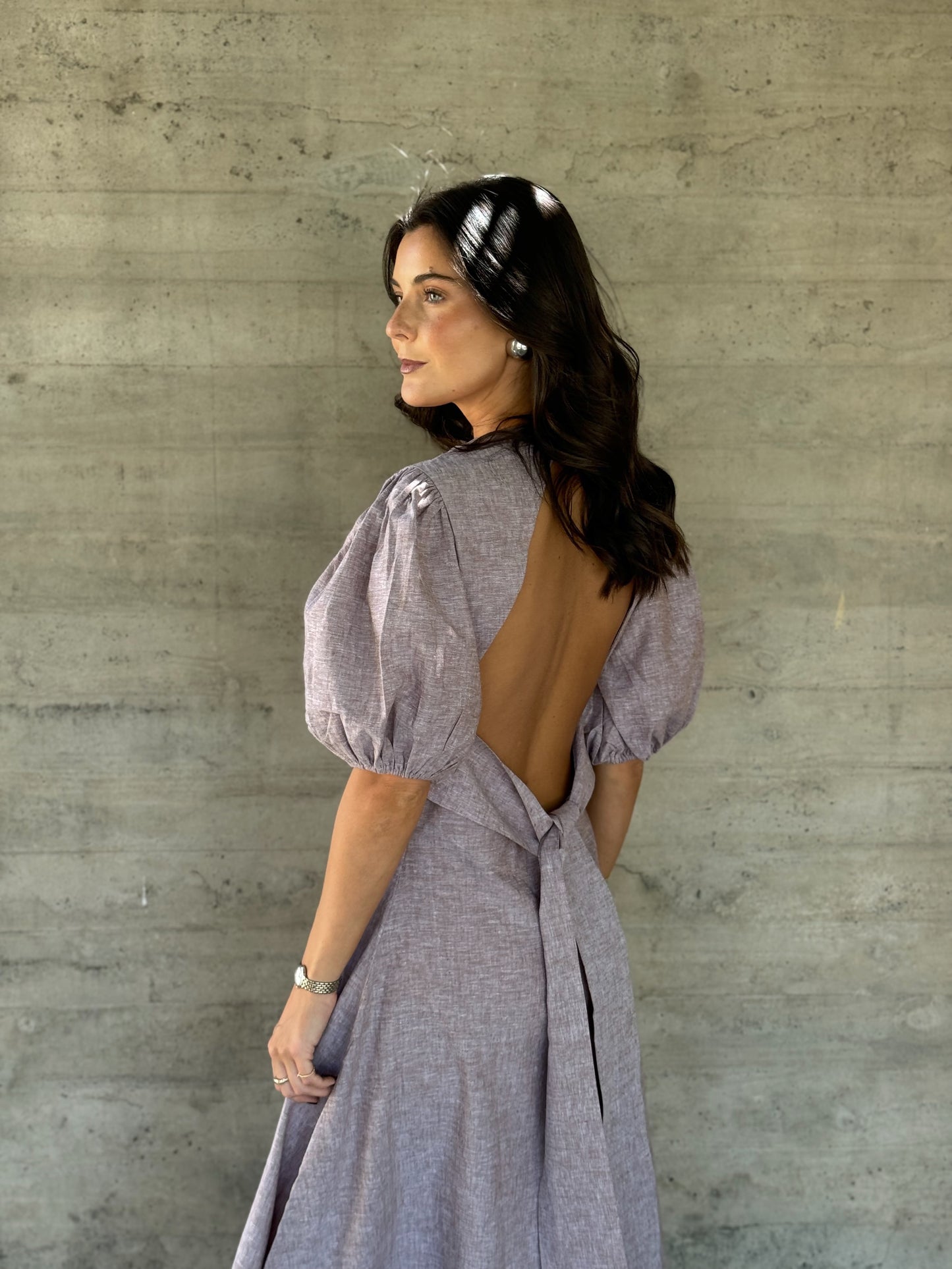 Vestido Gladiolo Café