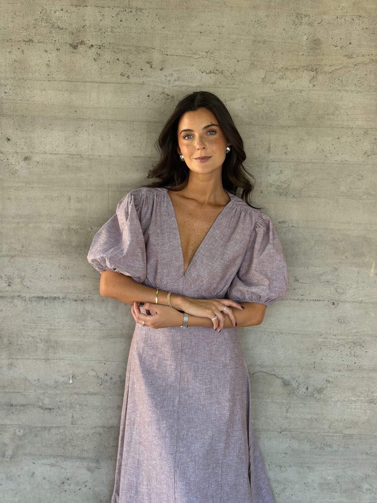 Vestido Gladiolo Café