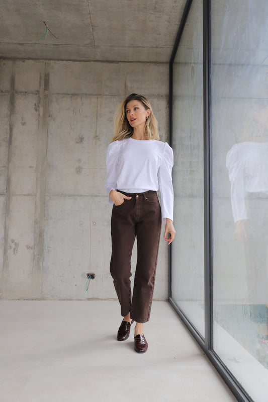 Jeans Straight Café