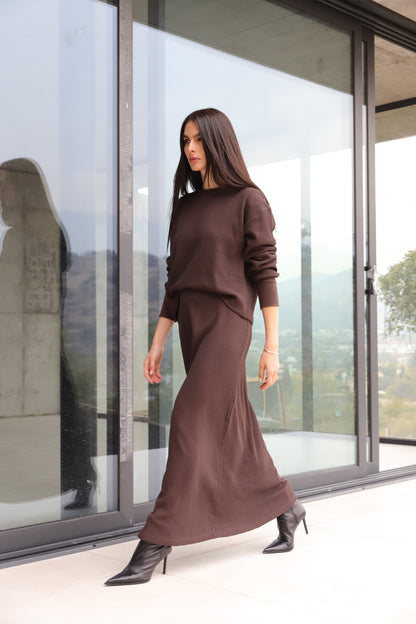 Pollera Helecho Café