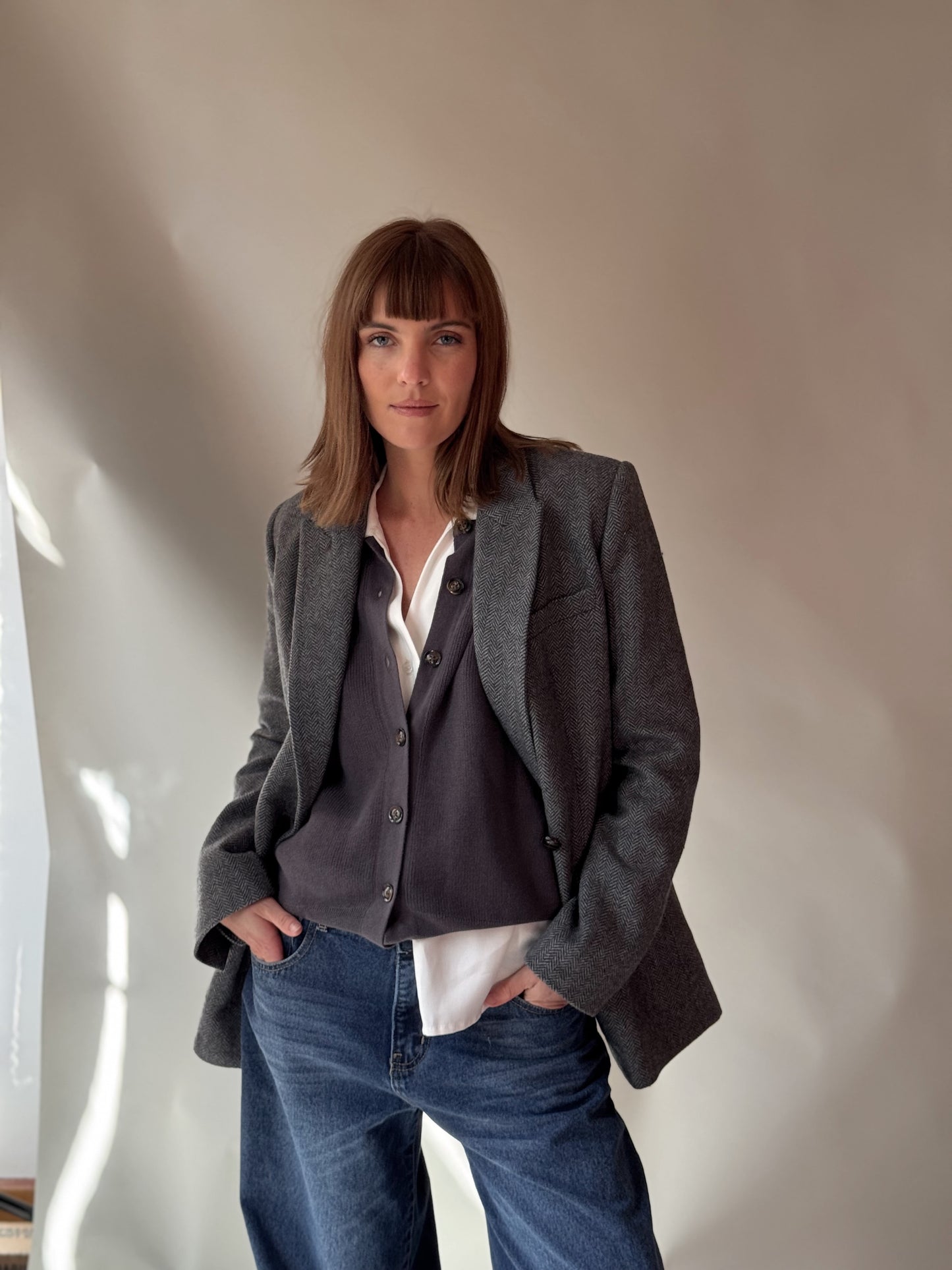 Jeans Wide Leg Azul Oscuro