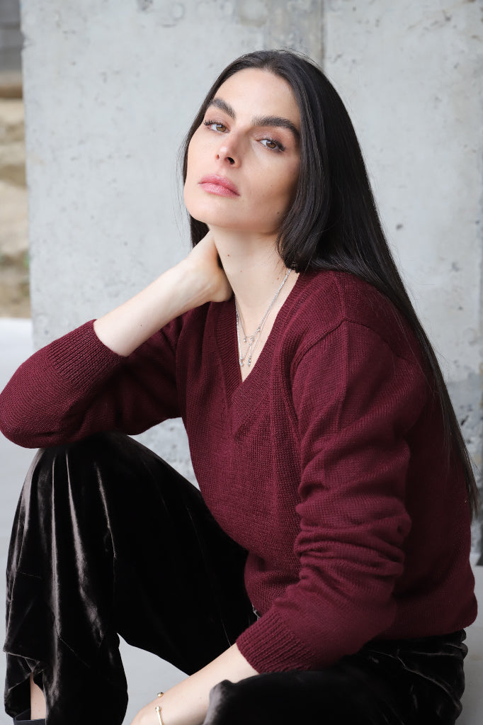 Sweater Peral Burgundy