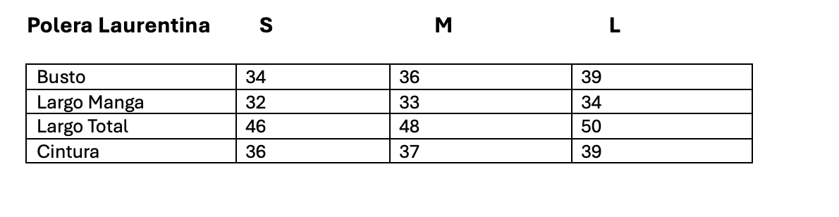 Polera Laurentina