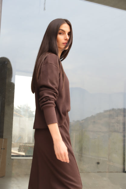 Pollera Helecho Café