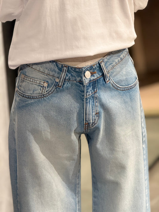 Jeans Straight Azul