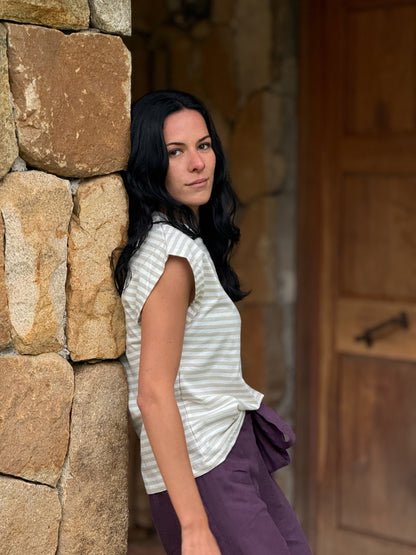 Polera Almendro Rayas