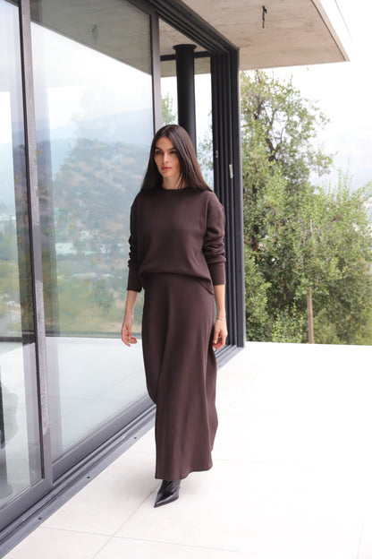 Pollera Helecho Café