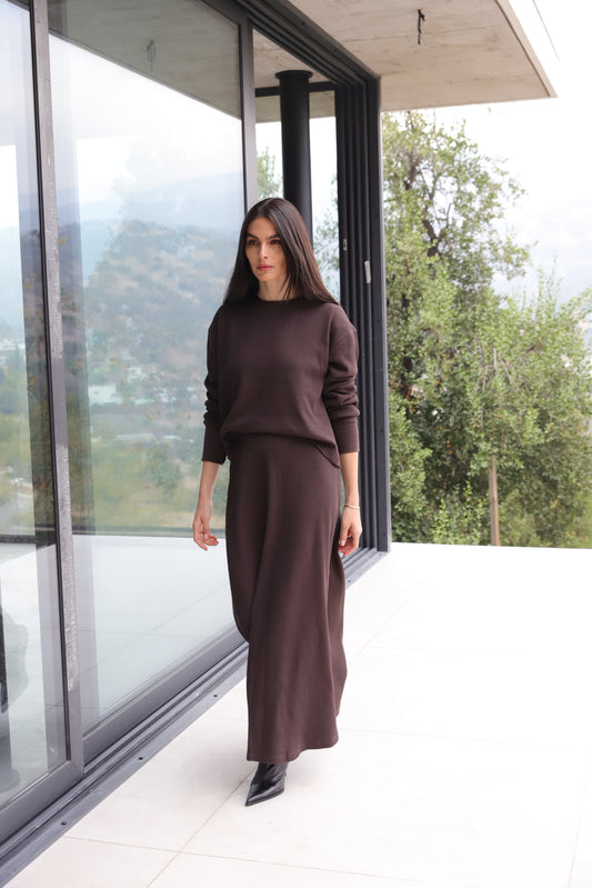 Pollera Helecho Café