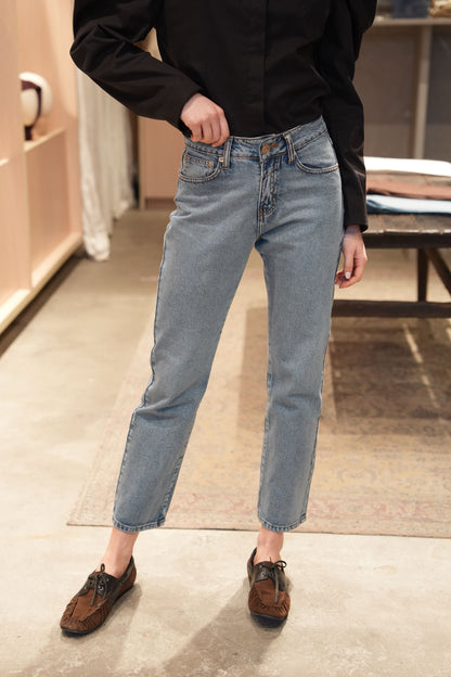 Jeans Straight Azul